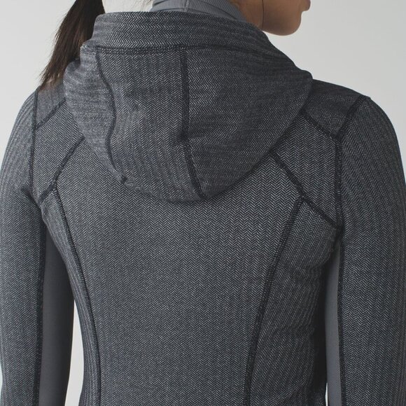 Lululemon Daily Practice Jacket- Herringbone Athleisure Full Zip Jacket- Size 6 - Picture 5 of 16